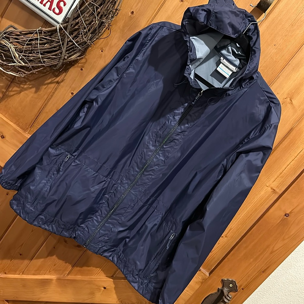 Columbia hooded windbreaker track jacket sz 1X
